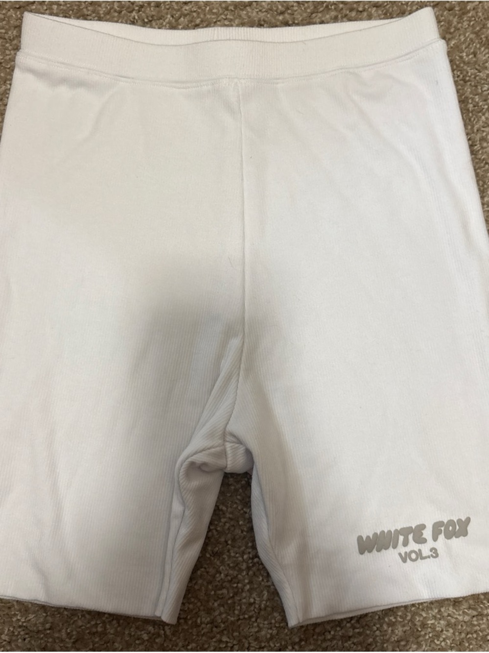 White Fox Boutique White High-Rise Bike Shorts